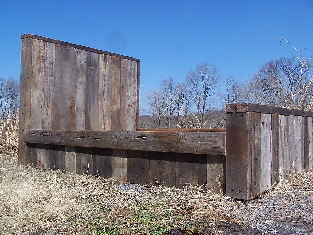 Reclaimed Barnwood Platform Bed