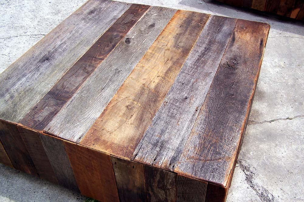 Reclaimed Barnwood Square Coffee Table