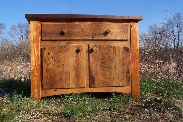 Butcher Block Kitchen Island with Cabinet Base