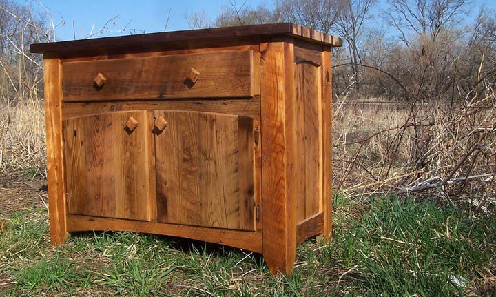 Butcher Block Kitchen Island with Cabinet Base