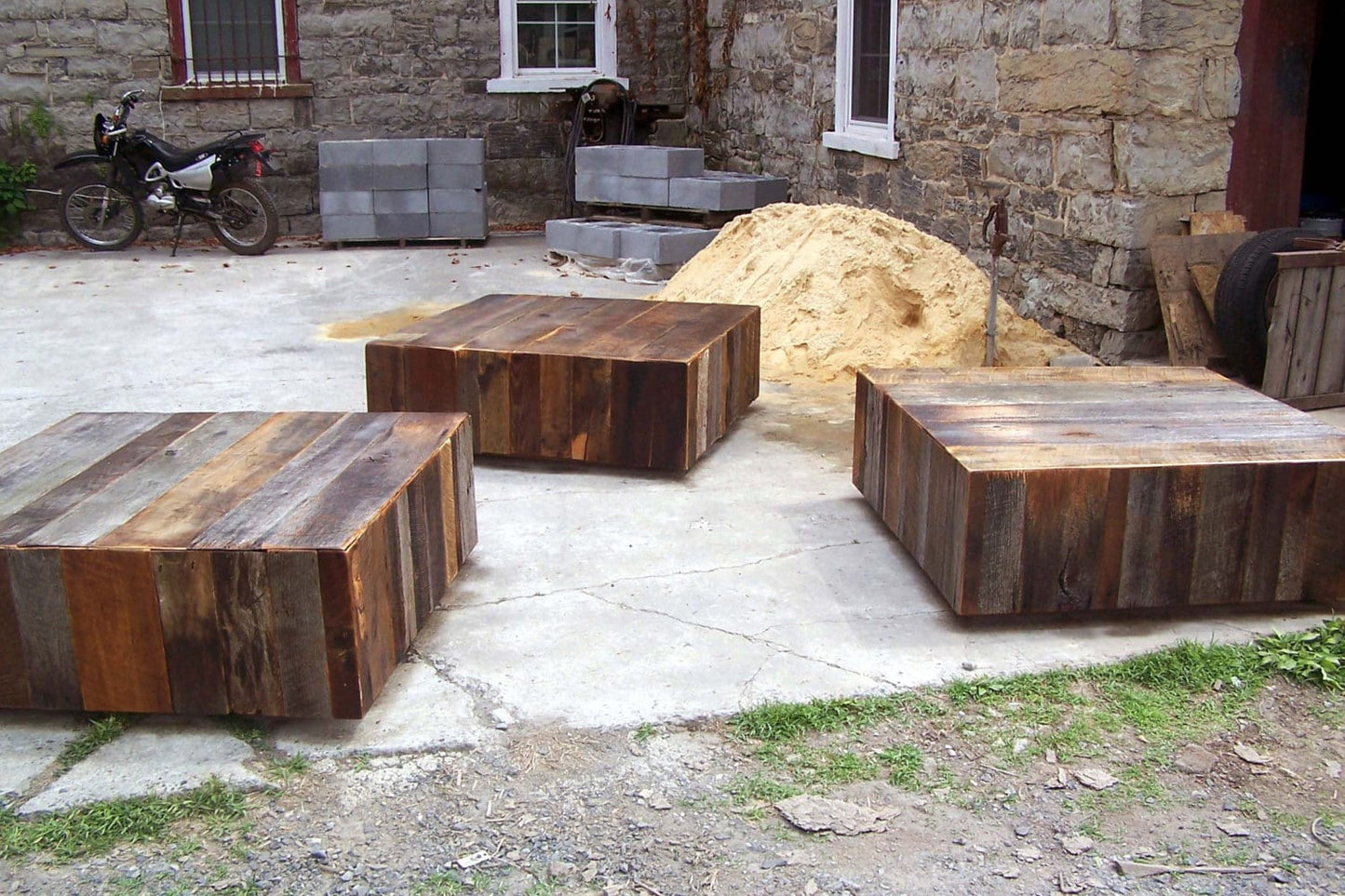 Reclaimed Barnwood Square Coffee Table