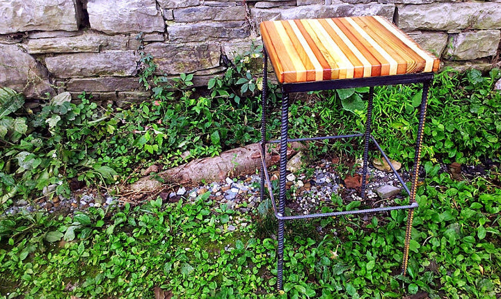 Rocksalt Reclaimed Wood Stool