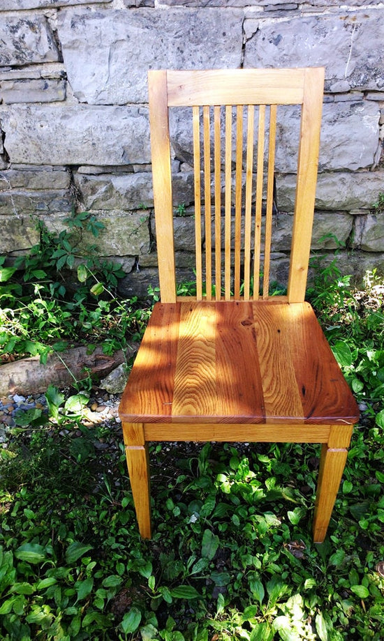 "Williamsburg Colonial Style" Reclaimed Wormy Chestnut Heirloom Dining Chair