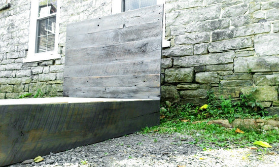 Reclaimed Gray Barn Wood Platform Bed