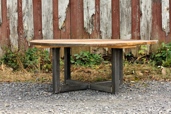 Reclaimed Wood Coffee Table with Metal Legs