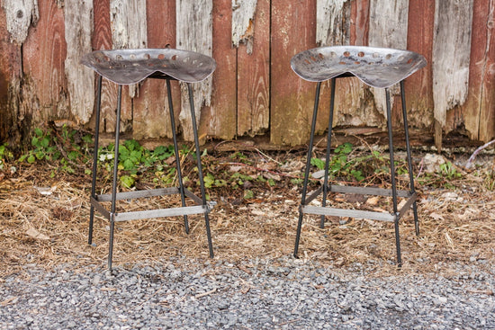 Metal Tractor Seat Stool, Brown