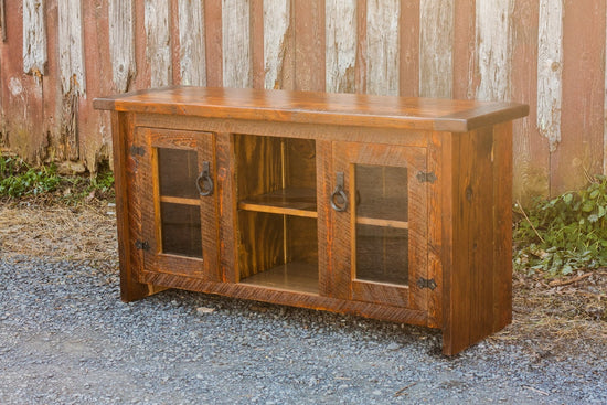 Antique-inspired Wood Media Console with Storage