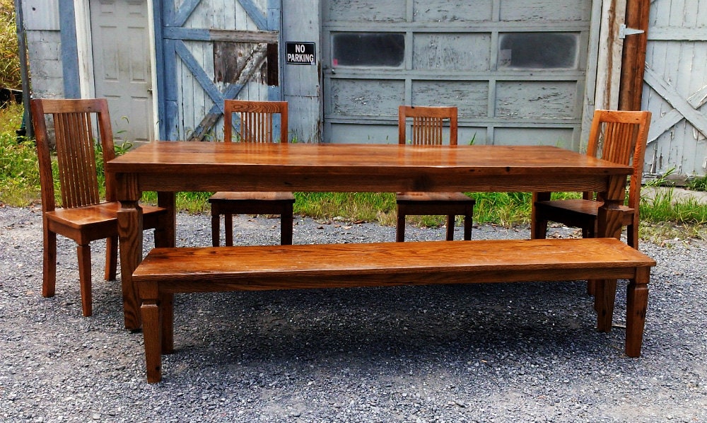 Colonial Wormy Chestnut Dining Table