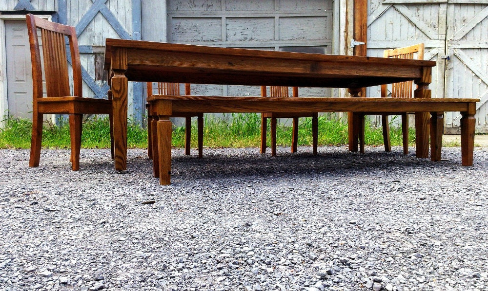 Colonial Wormy Chestnut Dining Table