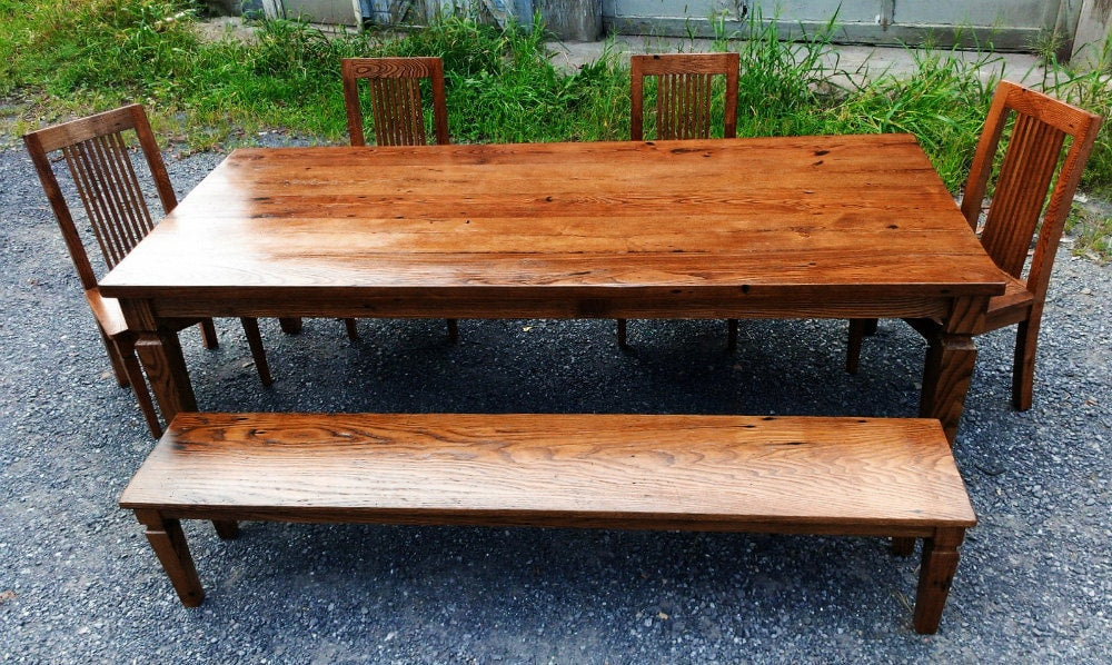 Colonial Wormy Chestnut Dining Table