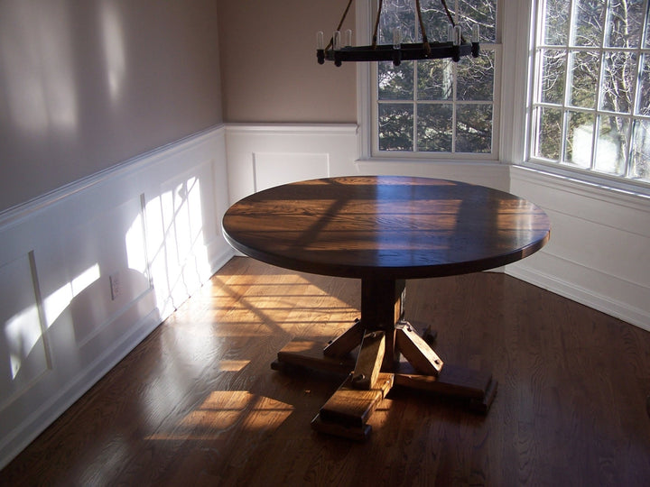 Vintage Oak Pedestal Dining Table