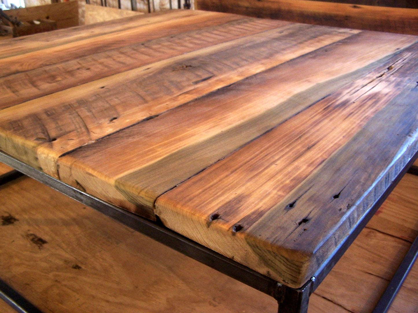 Reclaimed Wood Square Coffee Table