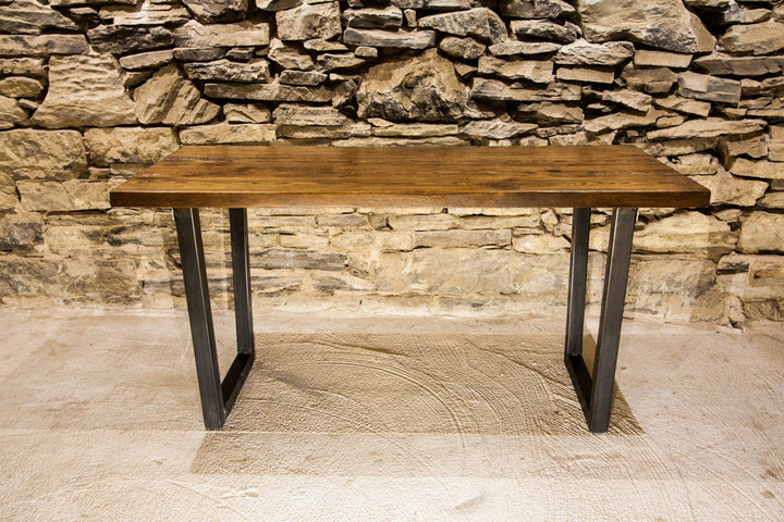 "The Rappahannock" Industrial Reclaimed Wood Dining Table with Metal Legs