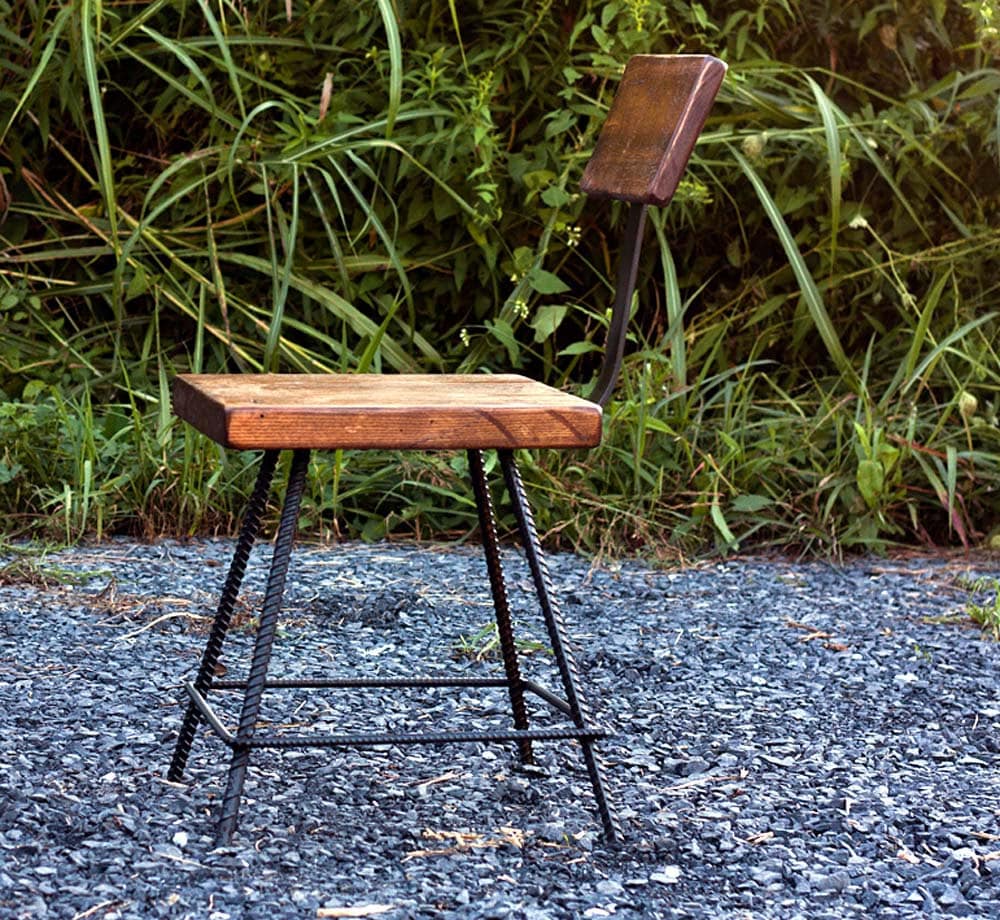 Reclaimed Oak Factory Bar Chair