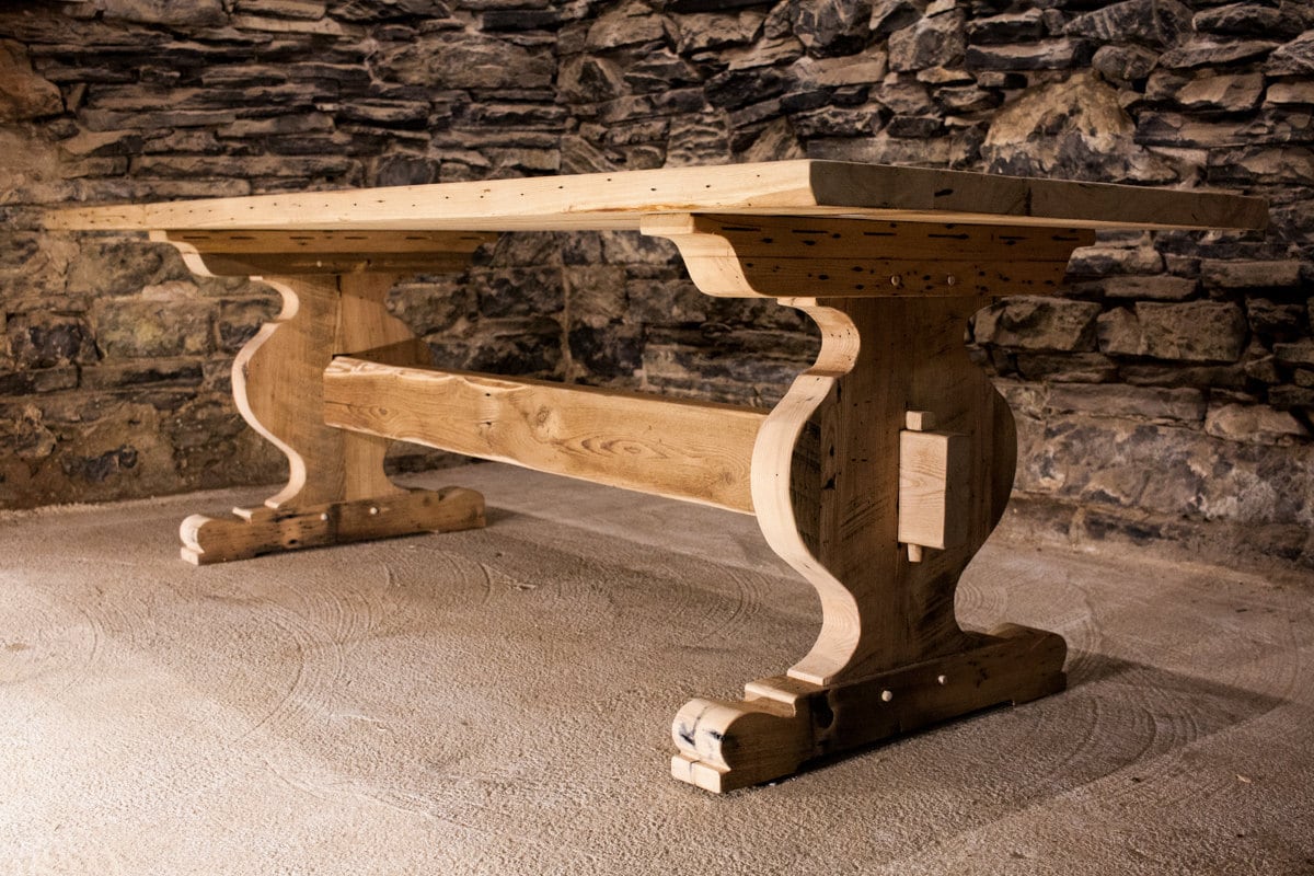 Reclaimed Oak Trestle Dining Table