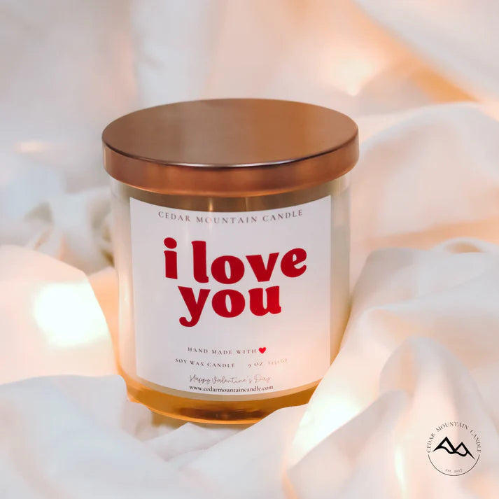 You Light Up My World - Valentine's Day Soy Candle - 9 oz Whiskey Glass Jar - Choose Your Scent