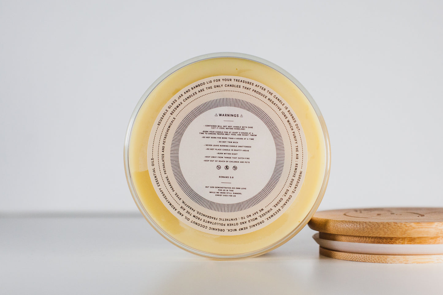 Leather & Smoke Beeswax Candle