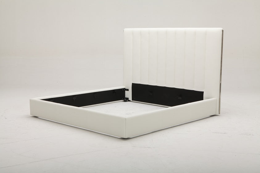 Modrest Valhalla - Contemporary White Fabric Q Bed