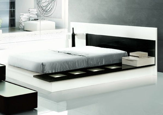 Queen Impera Modern-Contemporary lacquer platform bed