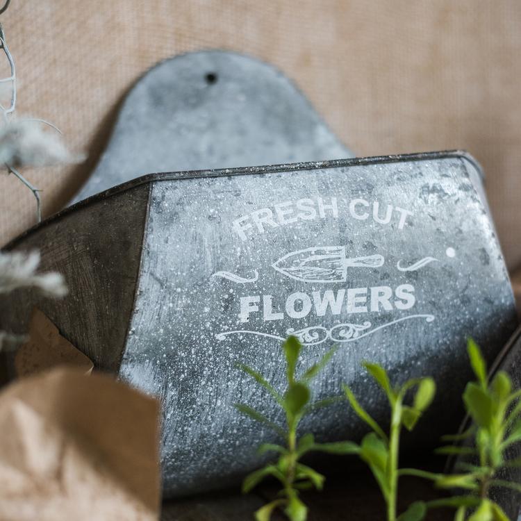 Iron Flower Wall Planter