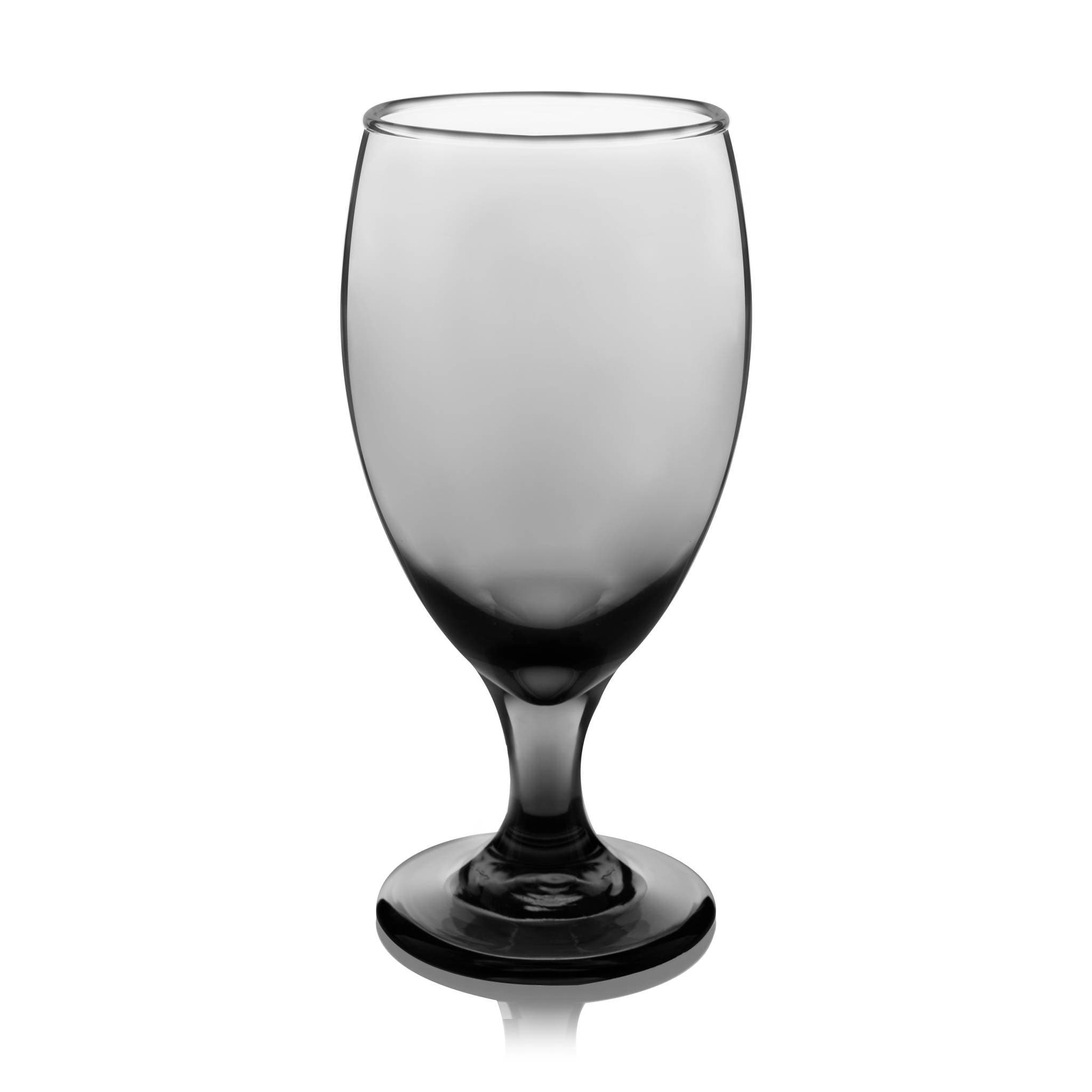 Smoke Goblet Beverage Glasses, Set of 6