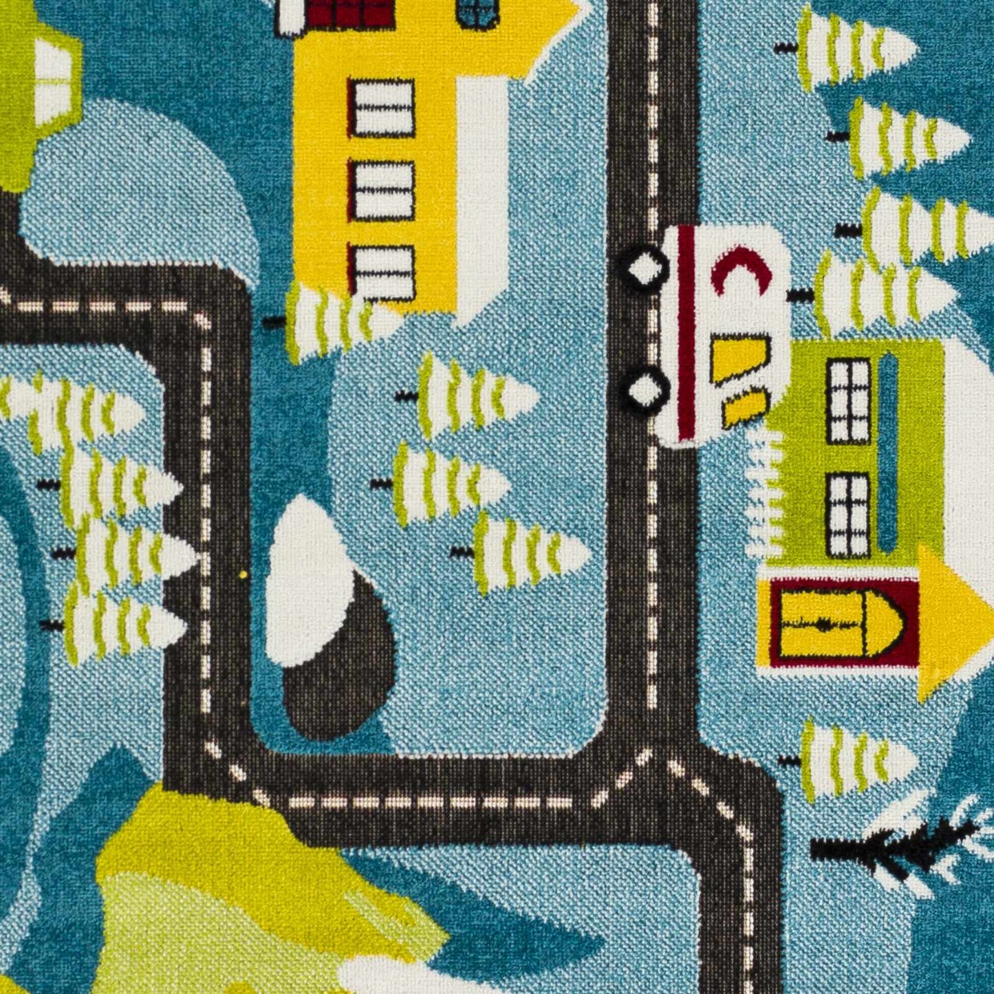 Kids Playroom Area Rug, Road