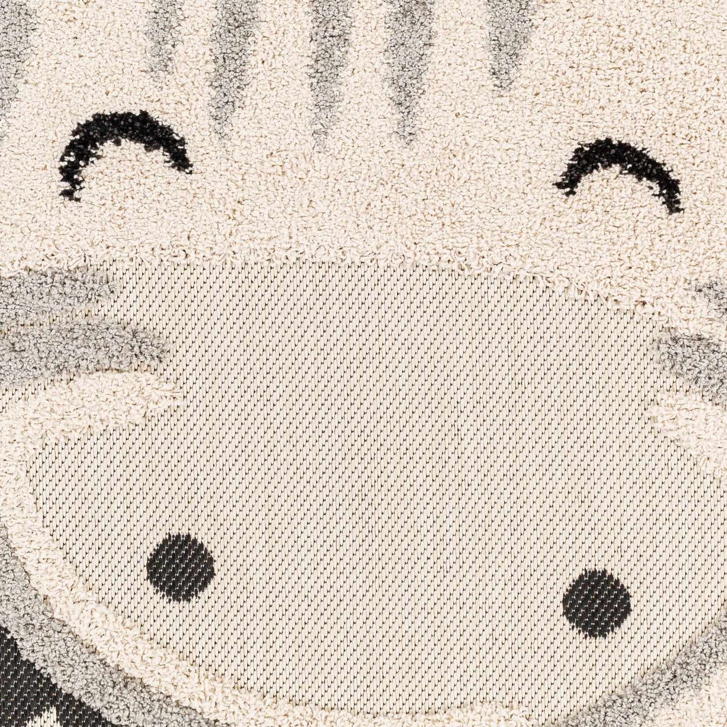 Kids Nursery Round Rug, Giraffe Bowtie Animal Print