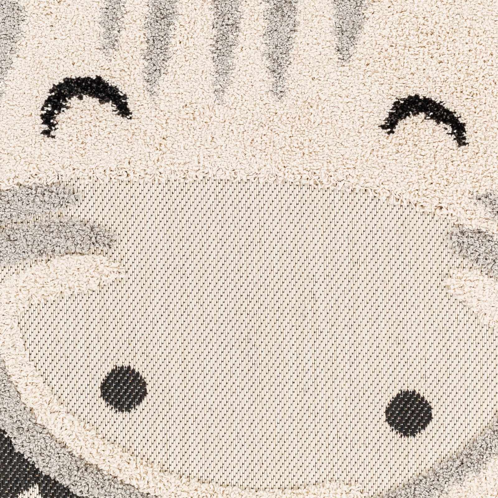 Kids Nursery Round Rug, Giraffe Bowtie Animal Print