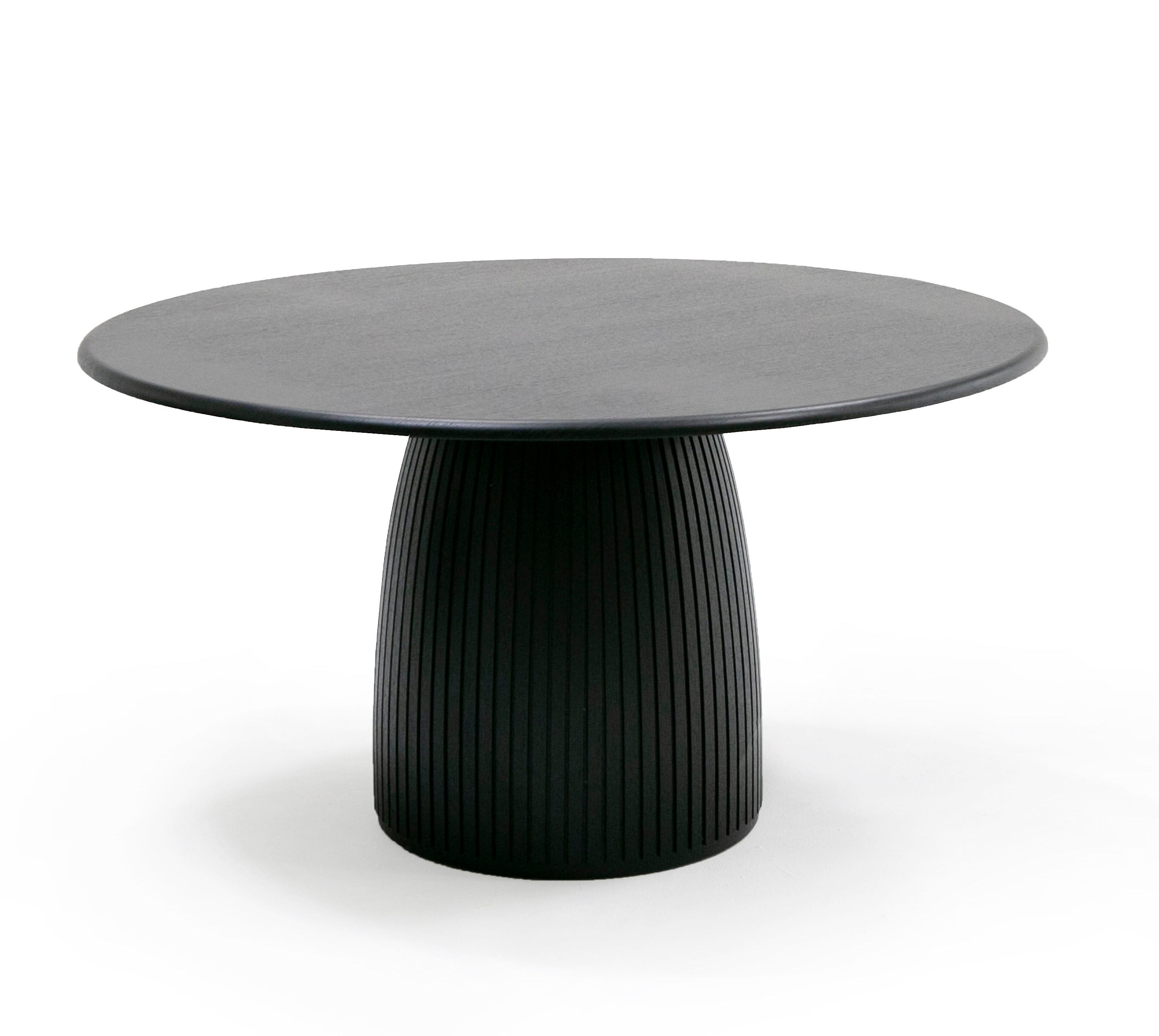 Modrest -  Lander Modern Mid Century Black Oak Round Dining Table