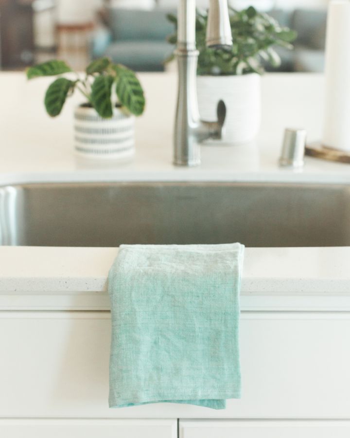 Stone Washed Linen Tea Towel