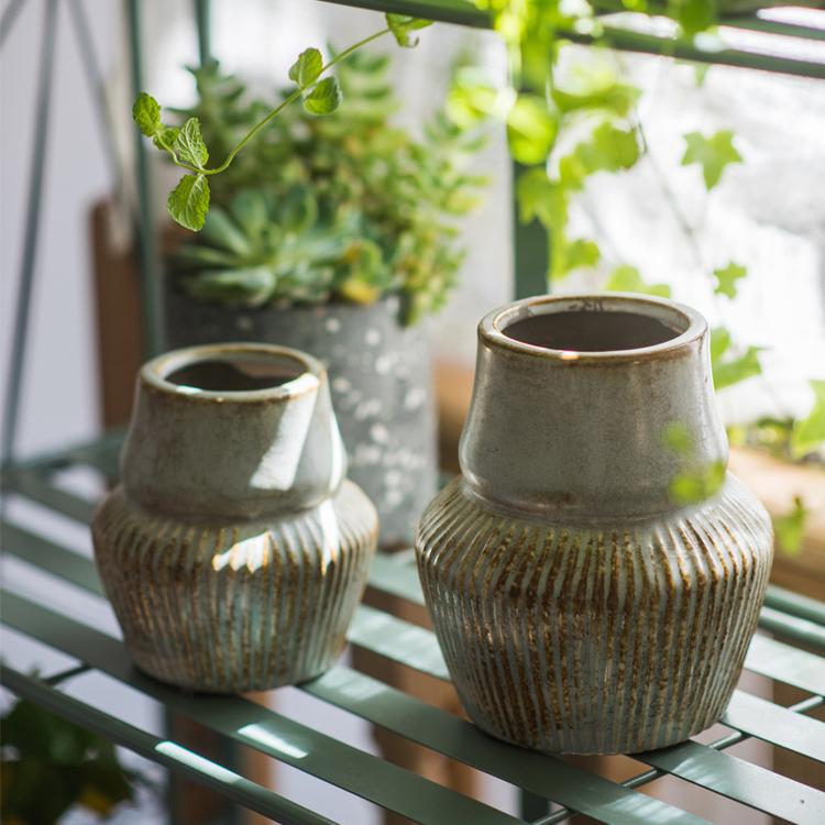 Light Blue Underglazed Ceramic Vase