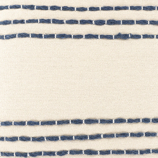 Listie Striped Accent Pillow, Beige & Navy