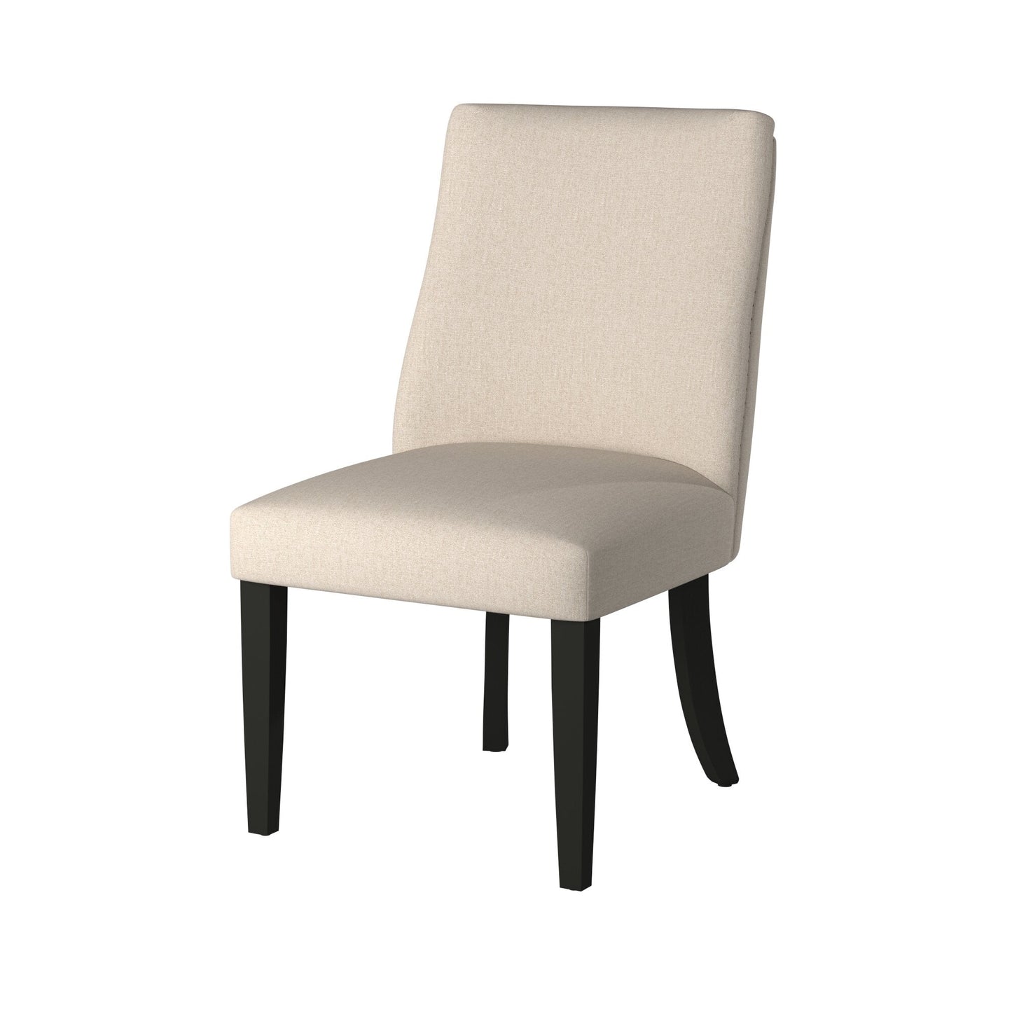 Live Edge Parson Chairs, Cream/Black