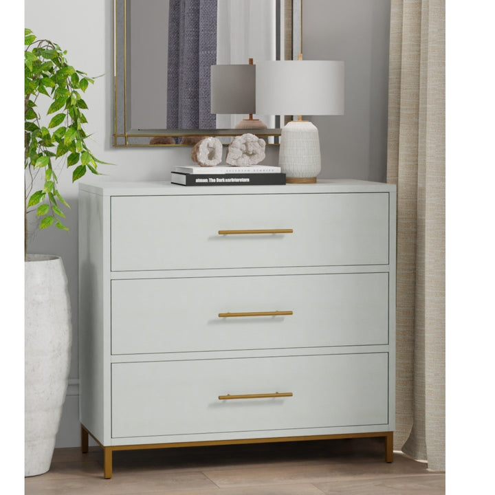 Madelyn Three Drawer Small Chest, White