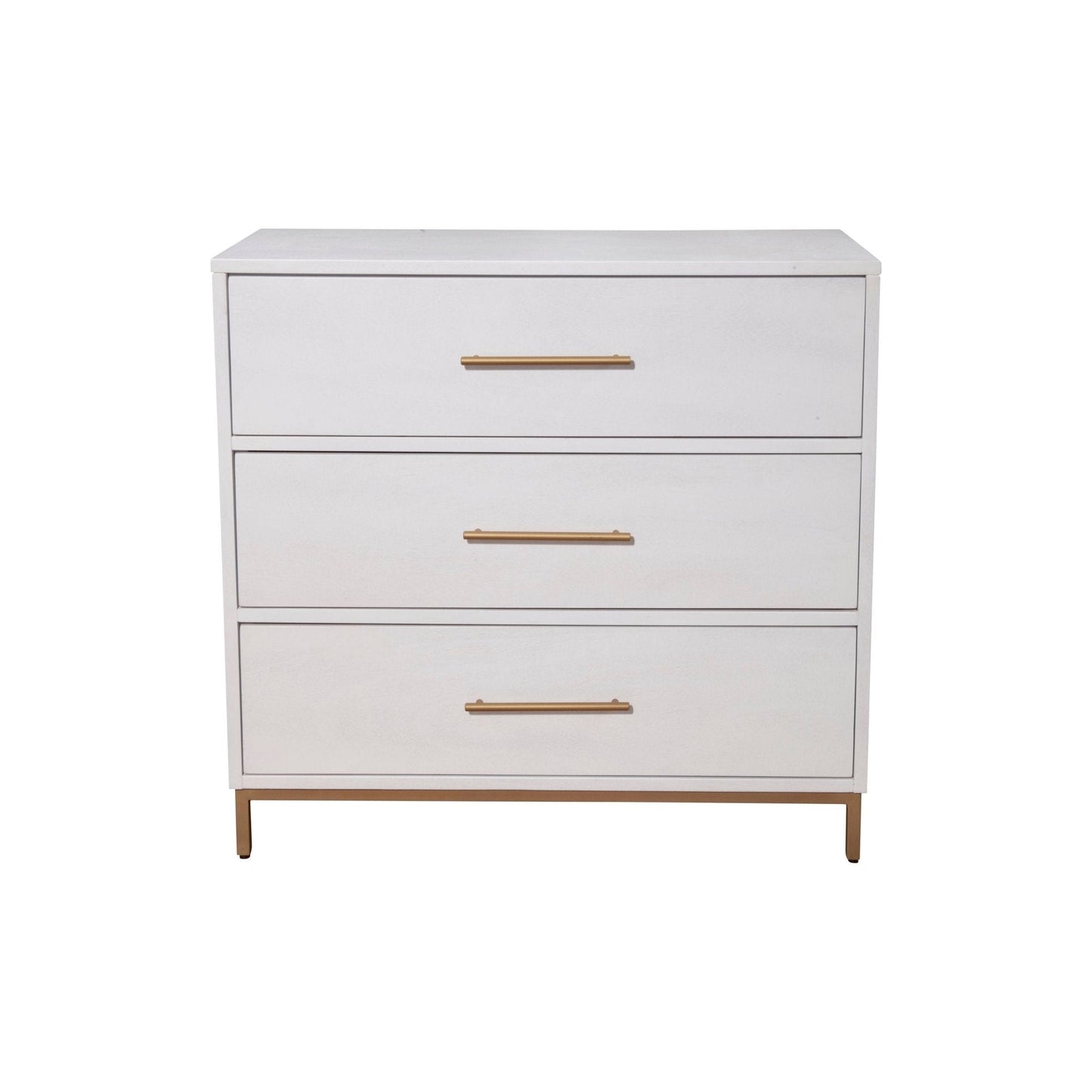 Madelyn Three Drawer Small Chest, White