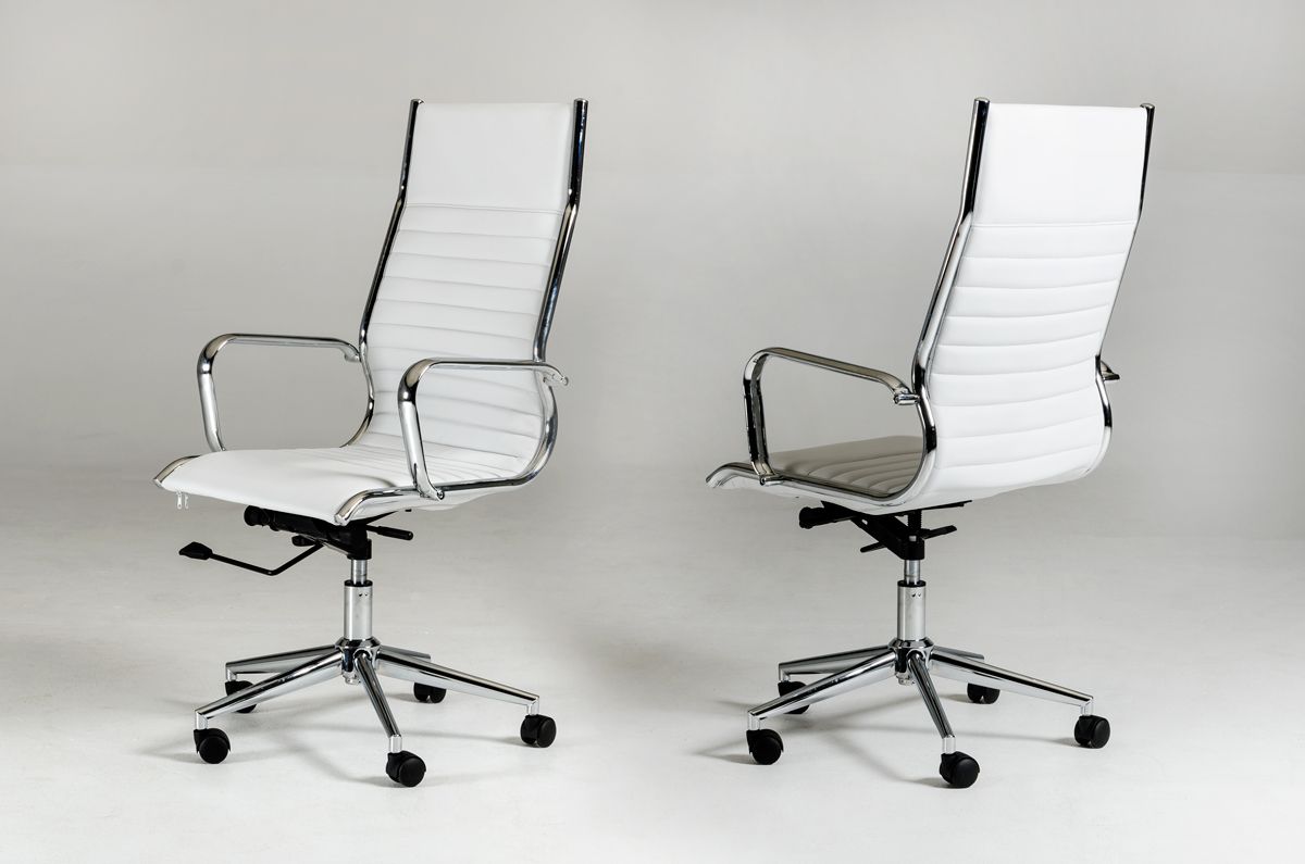 Modrest Madison Modern White Leatherette Office Chair