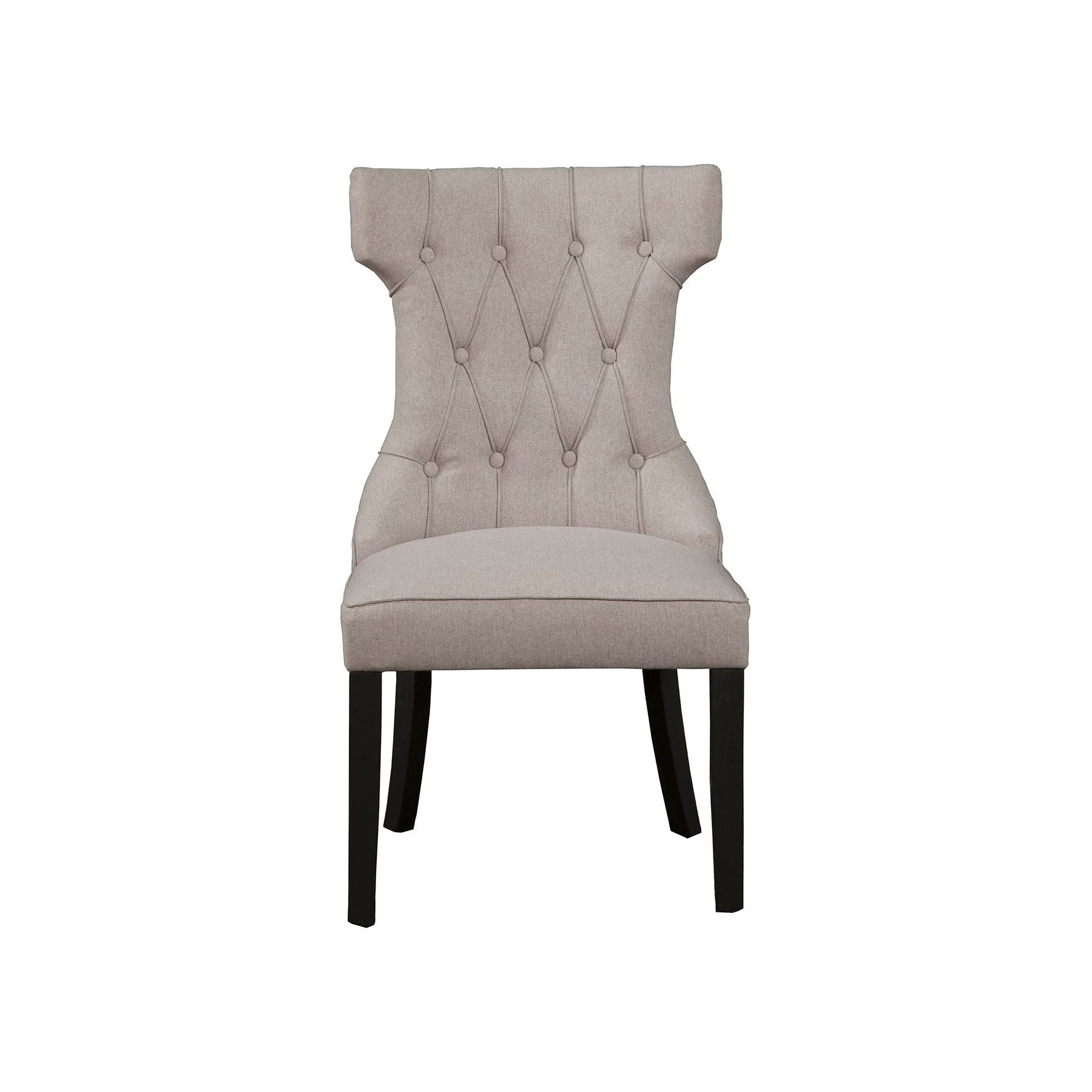 Manchester Upholstered Side Chairs, Light Grey/Black