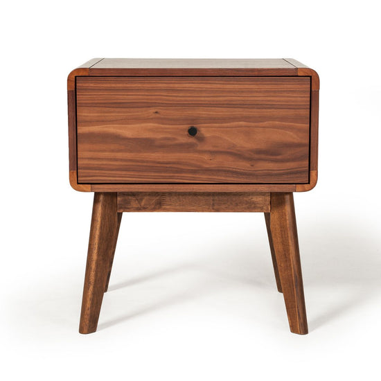 Modrest Marshall Mid-Century Modern Walnut Nightstand