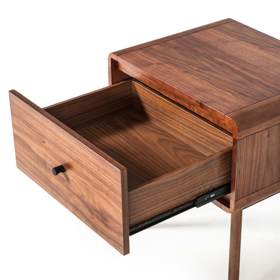 Modrest Marshall Mid-Century Modern Walnut Nightstand