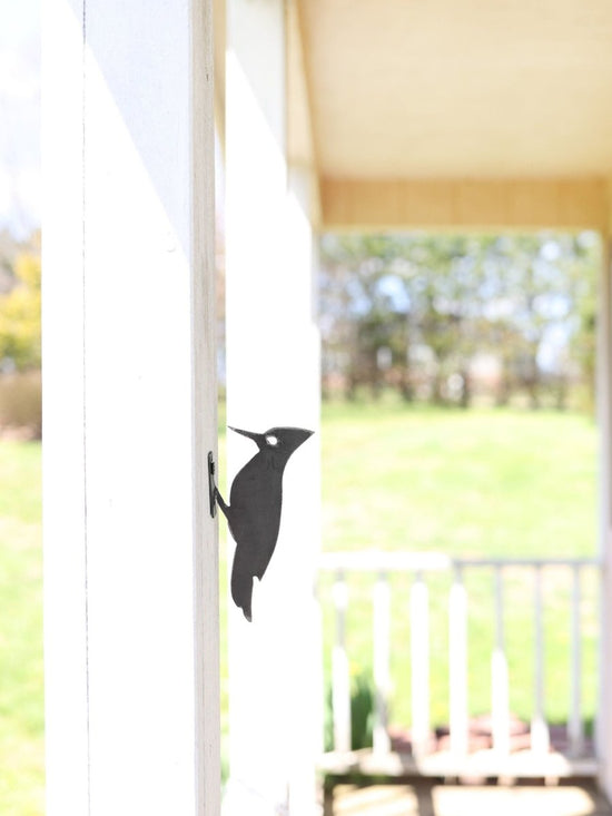 Metal Bird Statue - Woodpecker Bird Art