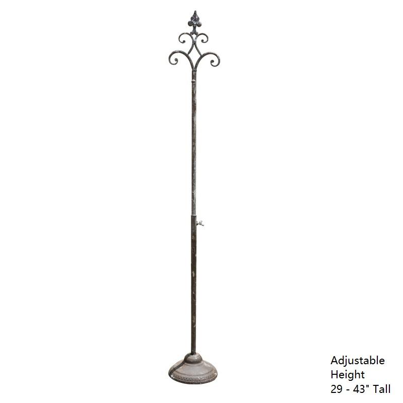 Metal Hanging Plant Stand with Hook Adjustable Height