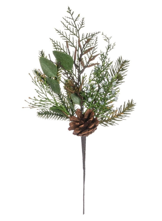 Mixed Pine Greenery Stem, 16"