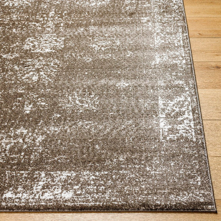 Yevette Traditional Area Rug, Dark Brown