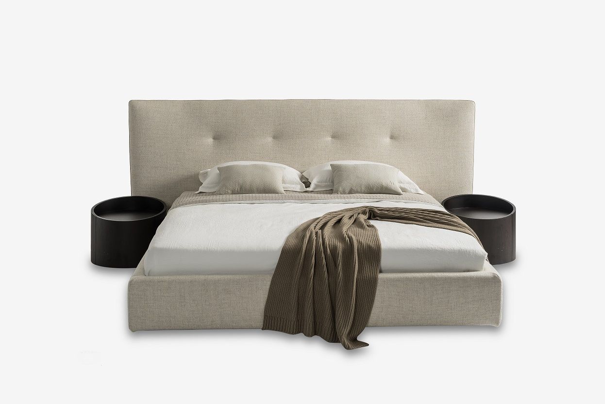 Modrest Brittany - California King Modern Grey Fabric Bed