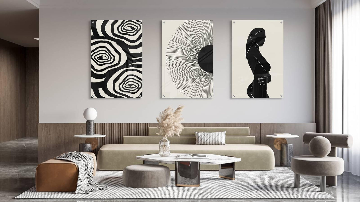 Modern Art Set of 3 Prints Modern Wall Art Modern Artwork