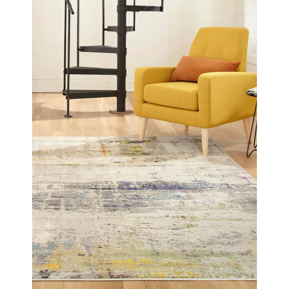 Modern designed urban chromatic rug