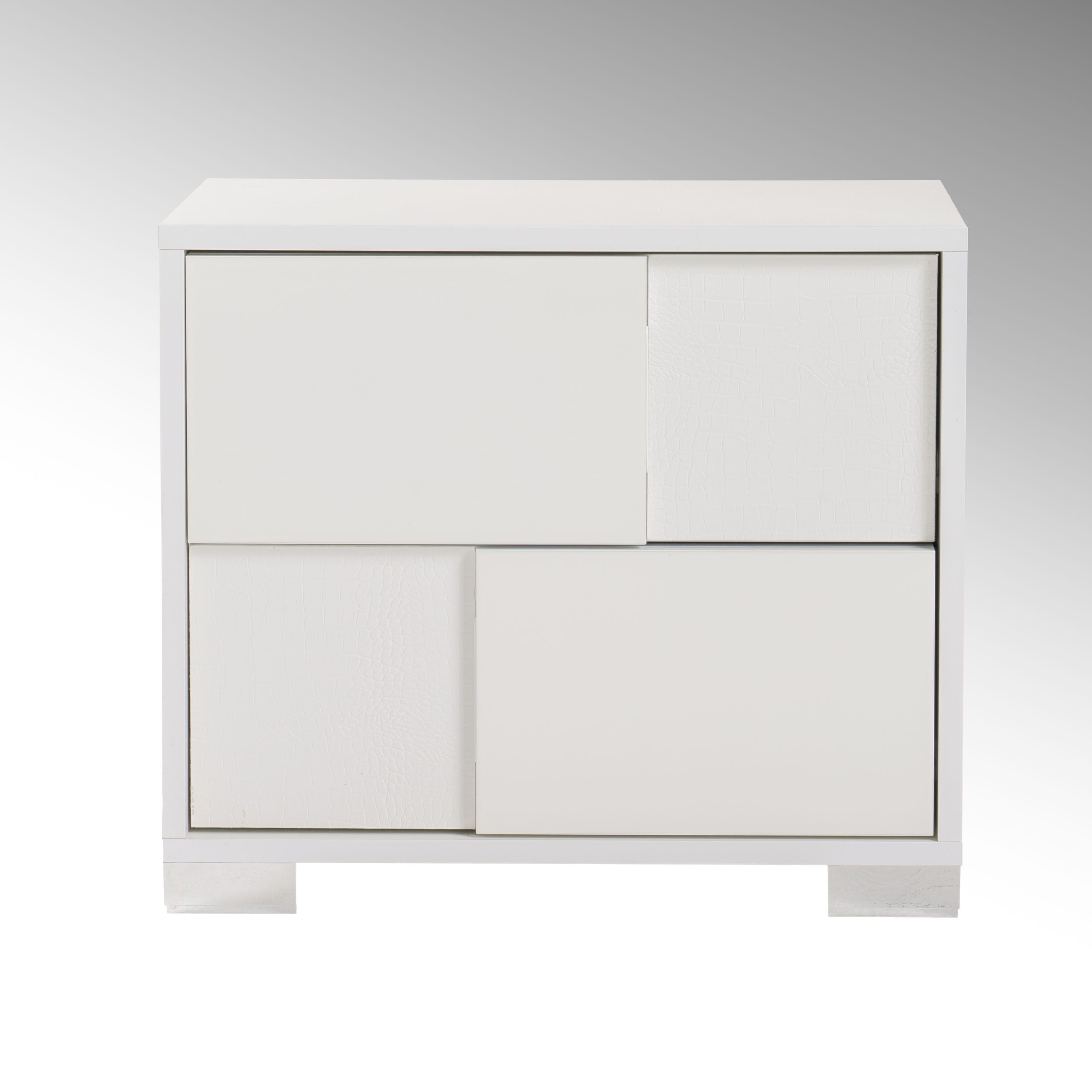 Modrest Monza Italian Modern White Nightstand