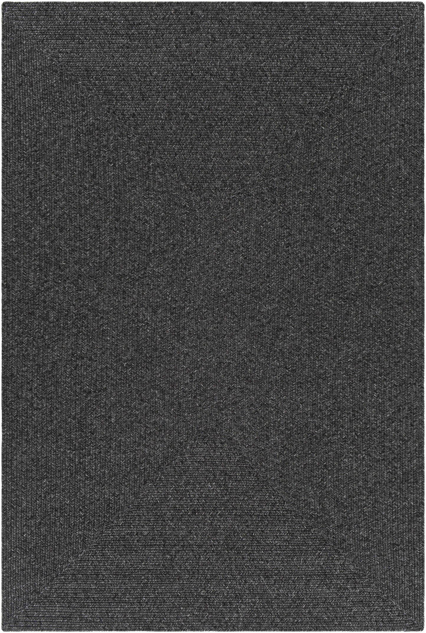 Braided Faux Jute Rug, Black