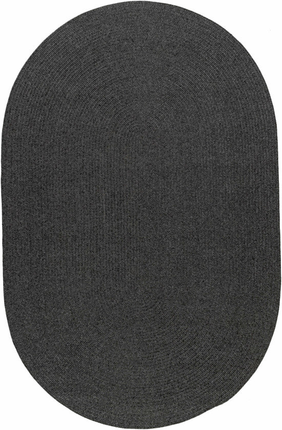 Braided Faux Jute Rug, Black