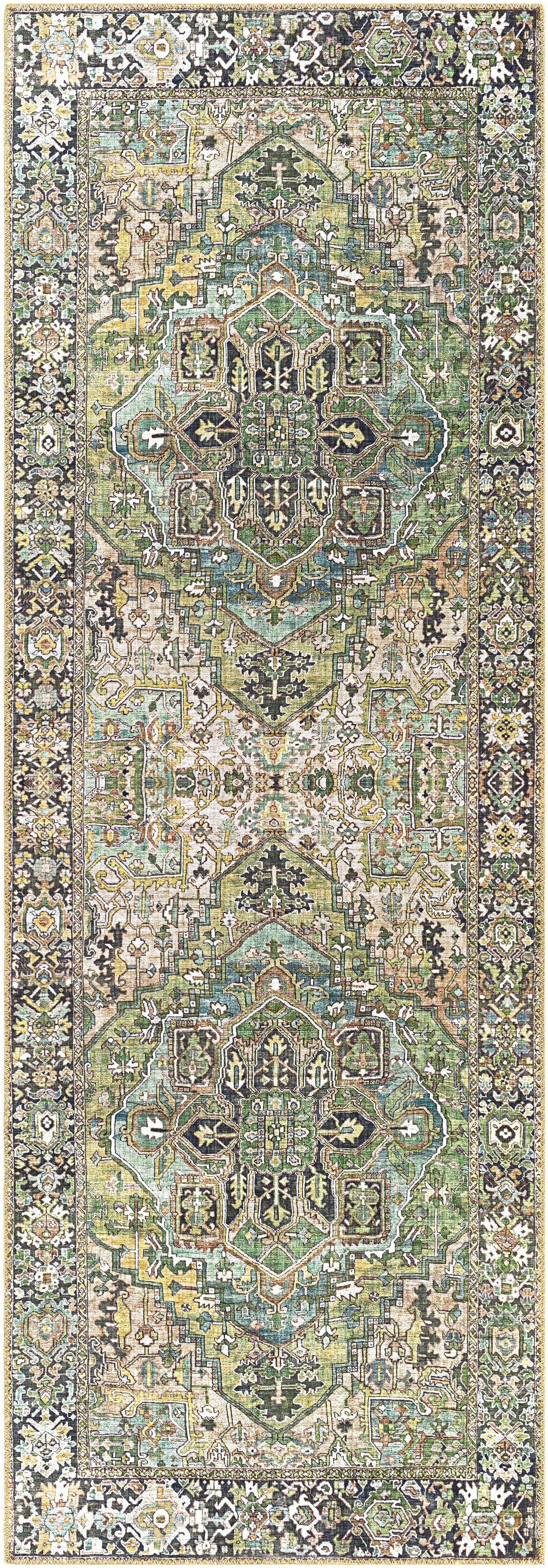 Neyland Polyester Rug, Sage Green